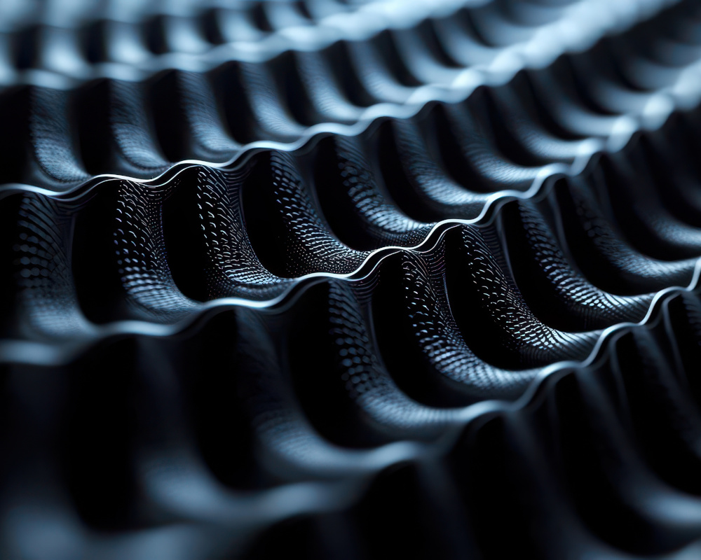 Crystals absorbing sound waves in anechoic chamber, material science, concept acoustic strength